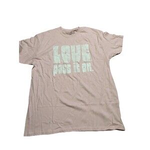 NWOT Fifth Sun LOVE Pass It On Graphic Tee Pink Women’s Large